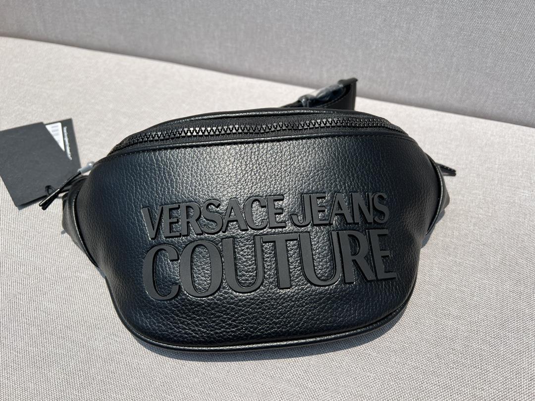 versace Jeans Coutures new litchi pattern waist bag chest bag diagonal backpack Versace