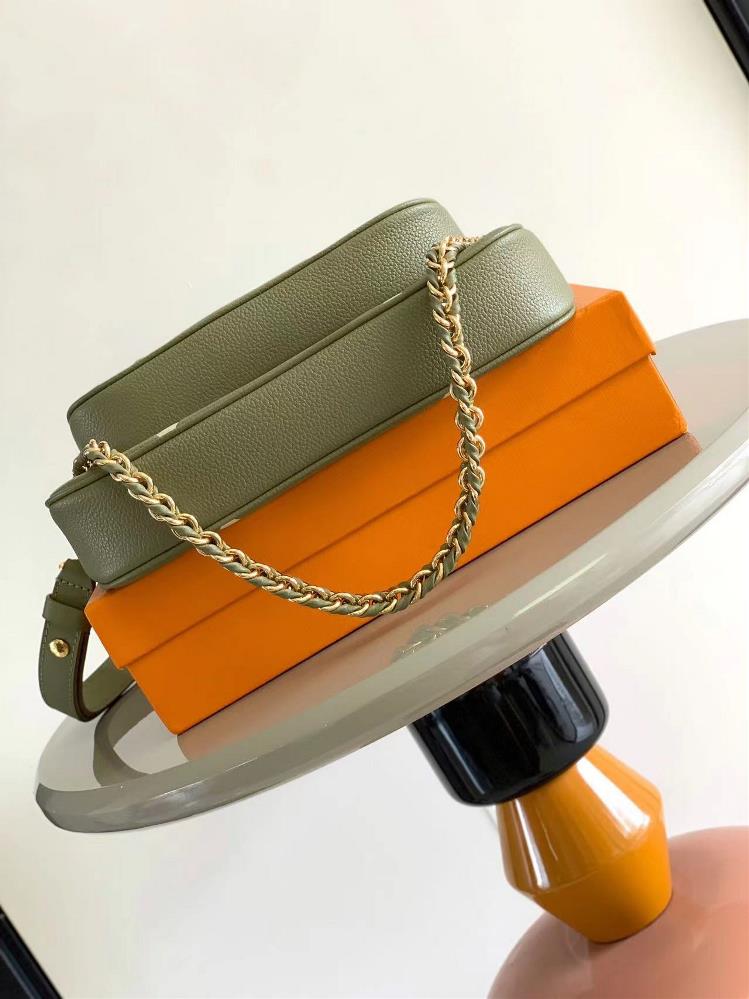 The M45777 M80399 Multi Pochette Accessories handbag features a three in one dynamic desig