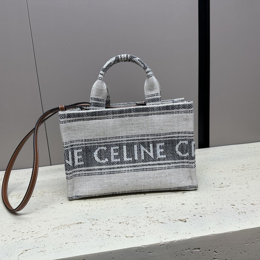 celines new CABAS THAIS printed fabric handbag linen jacquard this model cannot accommodate tablets 