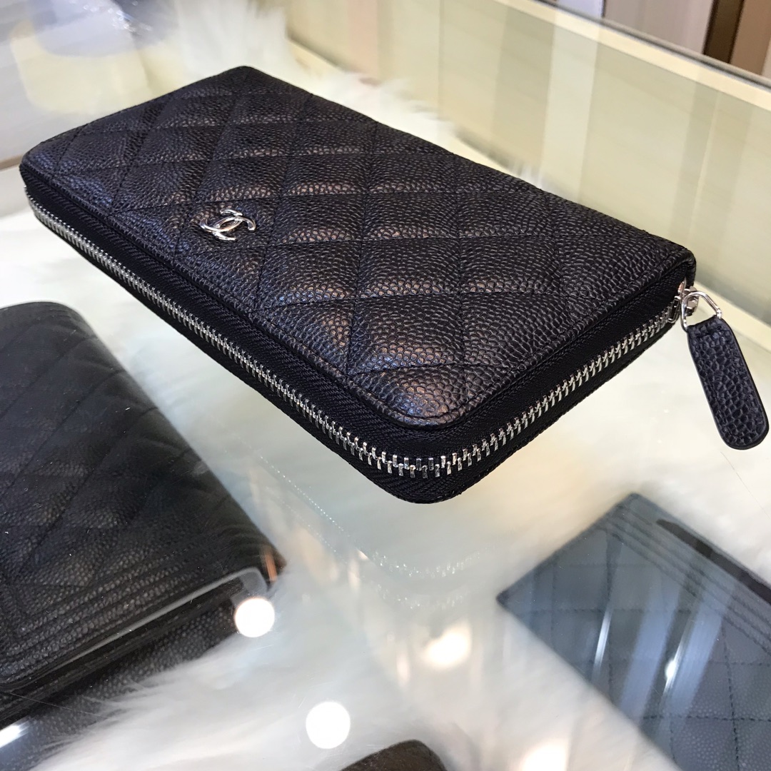 chanel The classic cf long zipper bag arrives Imported lambskin rhombus pattern very att