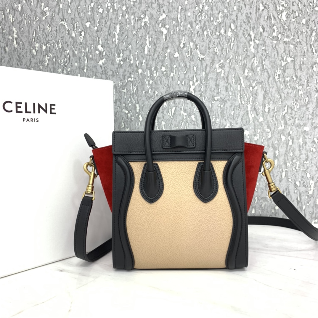 New version of CELINE smiley bag  original overseas single parallel cargo 20CM LUGGAGE calfski