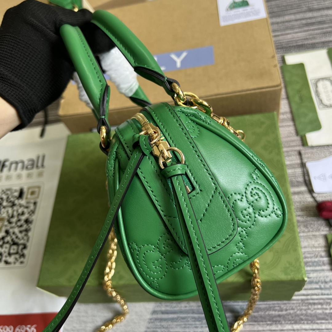 Equipped with a complete set of counter green packaging G Gmatelasss leather chain shoulder ba