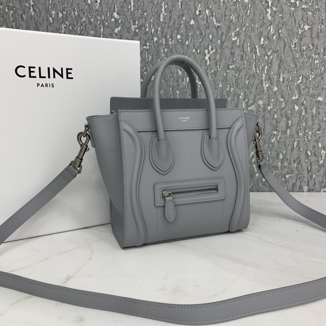 New version of CELINE smiley bag  original overseas single parallel cargo 20CM LUGGAGE calfski