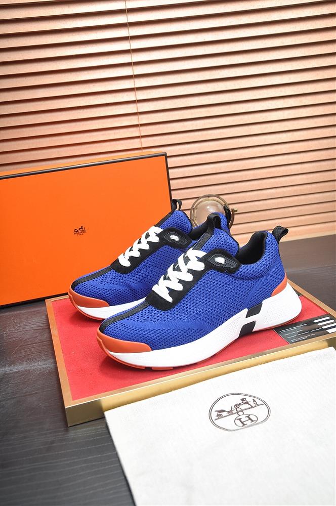 For those who prefer a more sporty look Hermes also offers a range of mens sneakers that