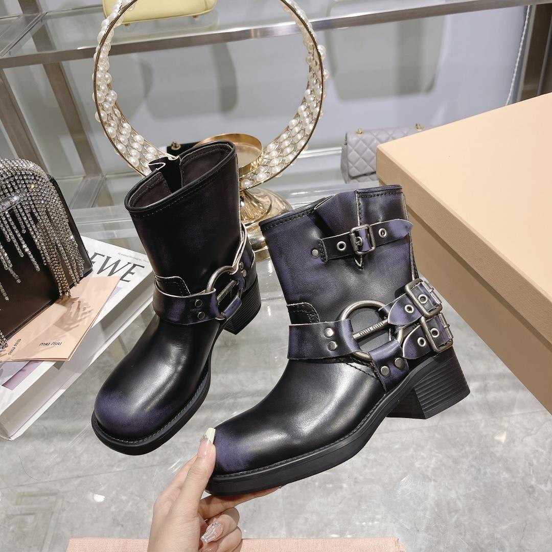 Factory mimiu 2023 Autumn and Winter New Product Limited Quantity Lock Short Boots Popular