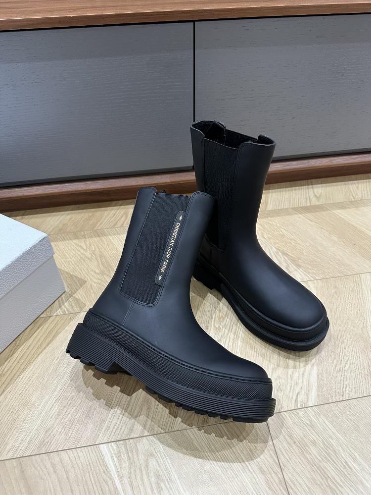 CD Classic Chelsea Elastic Short Boots Calf Face Cow Lining TPU Sole Size3539 Order 40TagName Dior BootsTagId 20970740  professional luxury fa