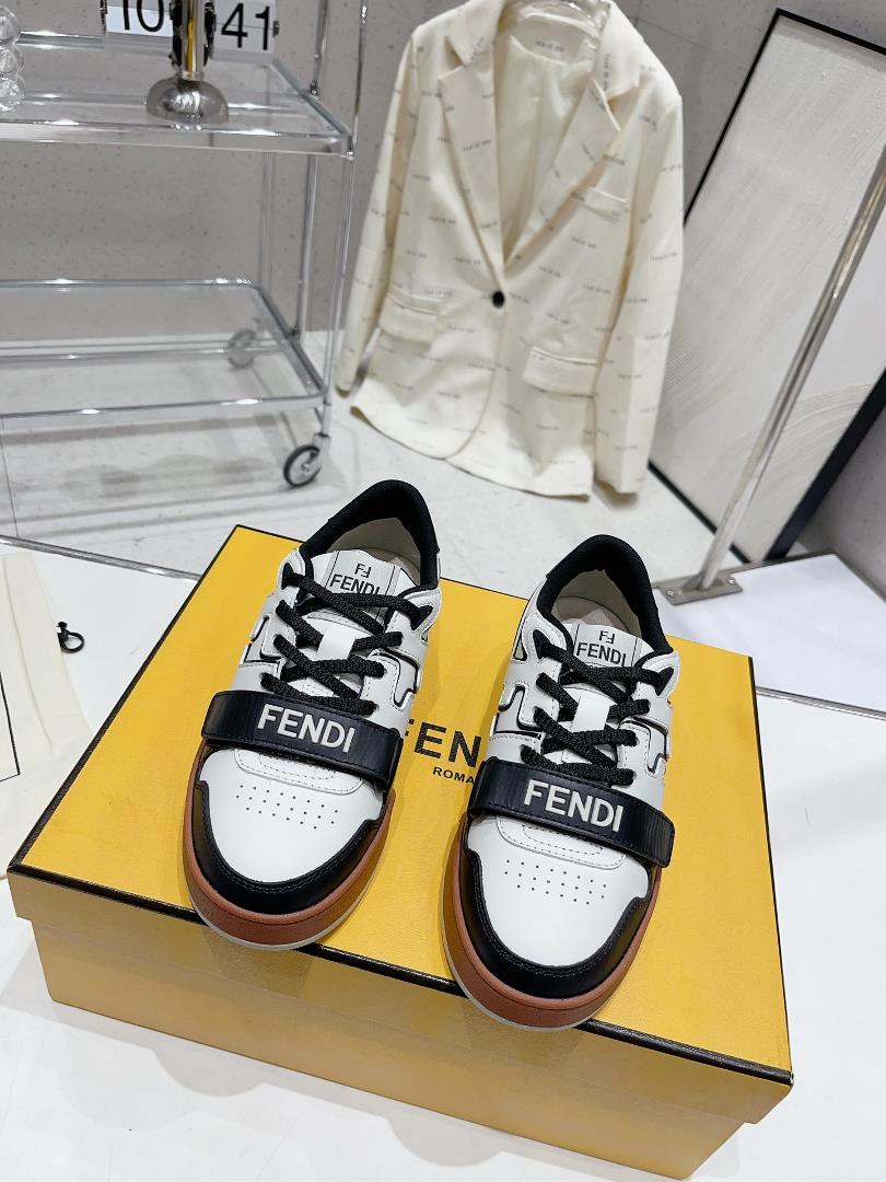 Couple Fendi 2023 New Board Shoes Casual Sports Shoes FD Match Classic Upgraded Leather Velcro