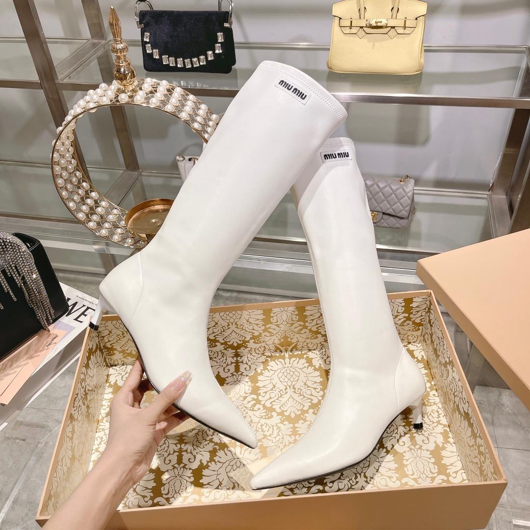 Long boots for appearance Miu Miu runway style new spring boots for autumn and winter 20