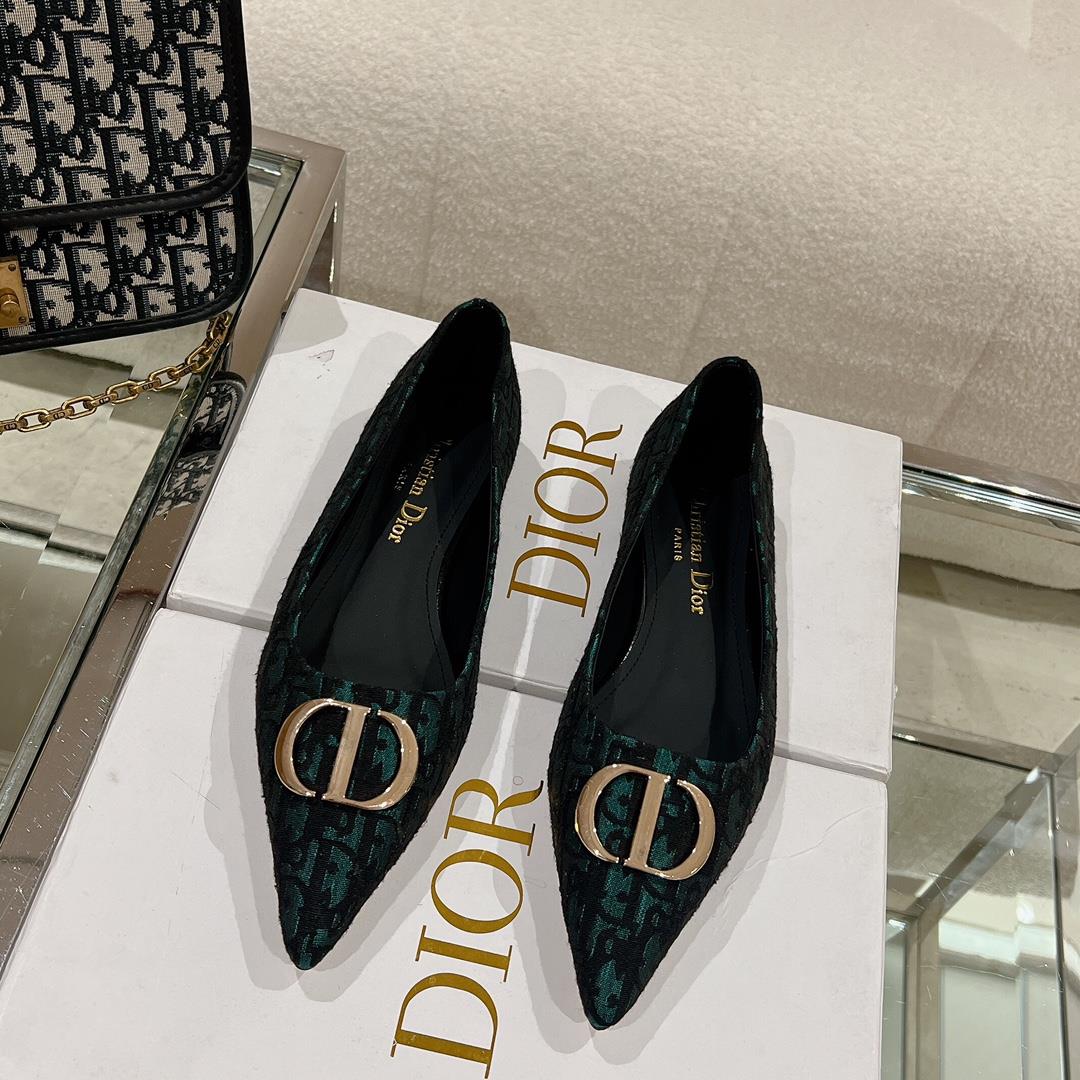 Dior new array Dior Early Spring New Pointed Flat ShoesThe small pointed end paired with a CD buckl