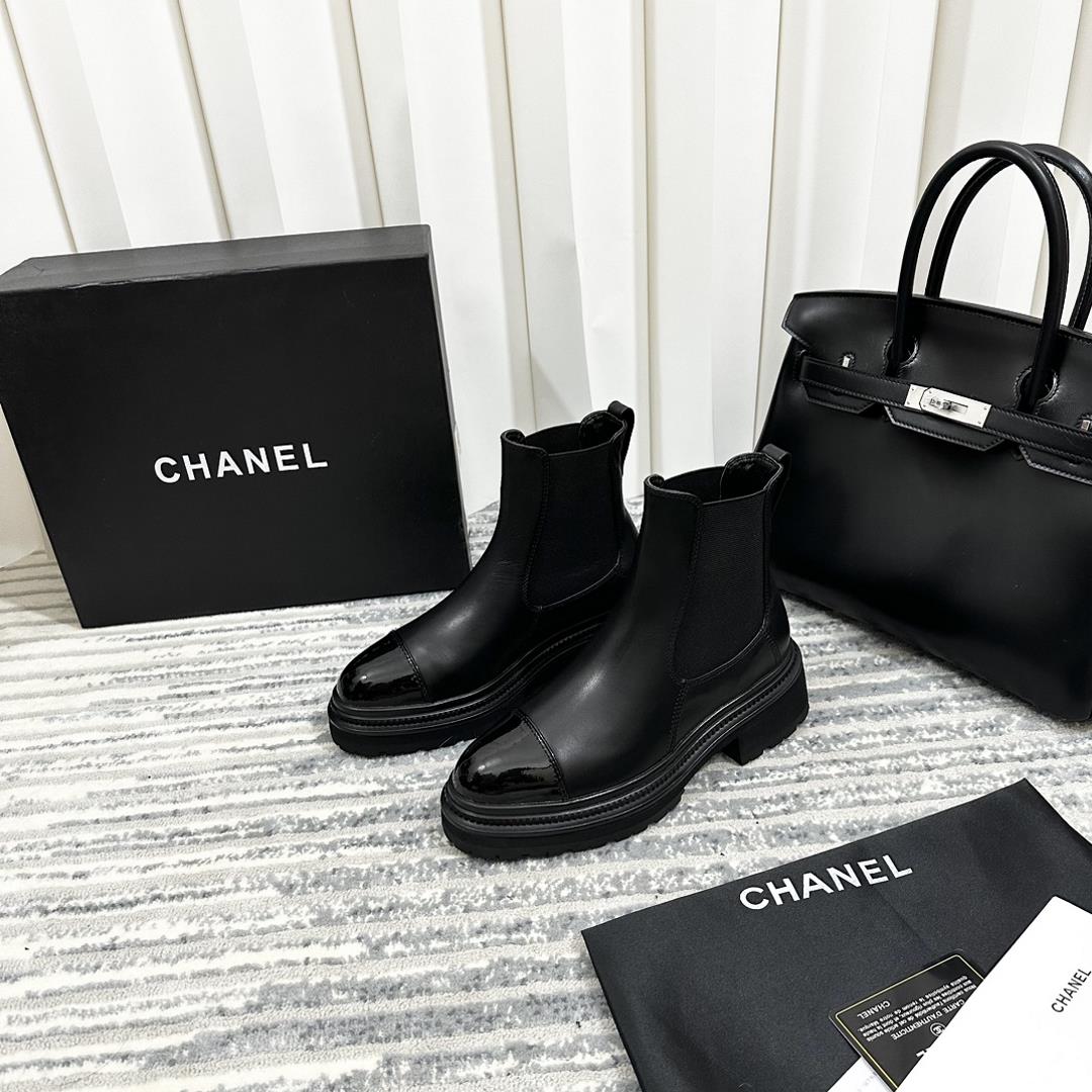 chanel fw23 new arrivalXiaoxiangs 2023 AutumnWinter Chelsea Short Boot New ProductCalf l