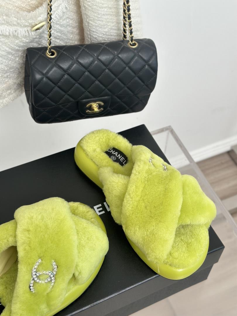 factory price chane chanel classic double c cross haired slippers to rush to wear a serie