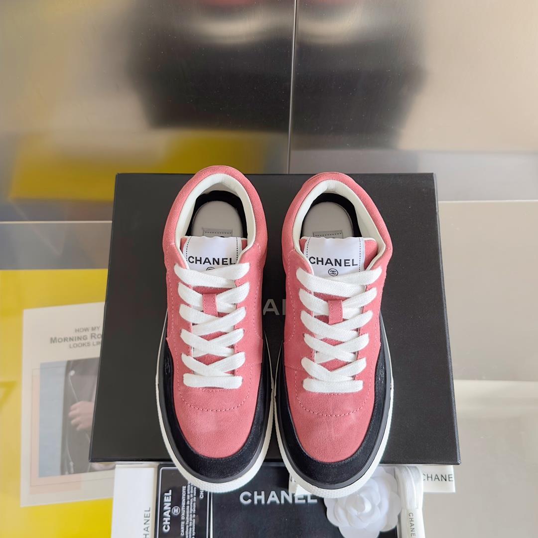 Top version Chanel Chanel 23B Panda Color Sneaker Xiaoxiang Casual Sports Shoes Thick Sole