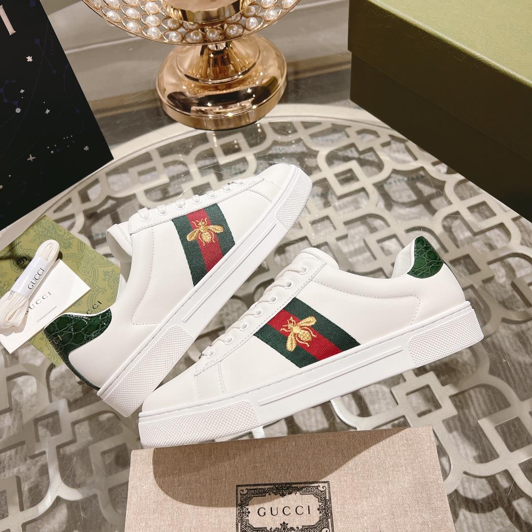 gucci Guccis latest Ace series Pro edition small white shoesThe original purchase and dev