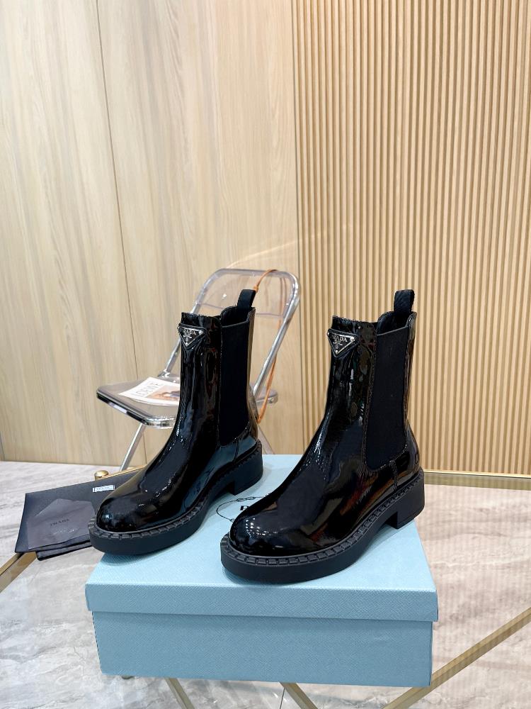 The top luxury version of PRADA a popular short boot on the 2023 AutumnWinter runway sho