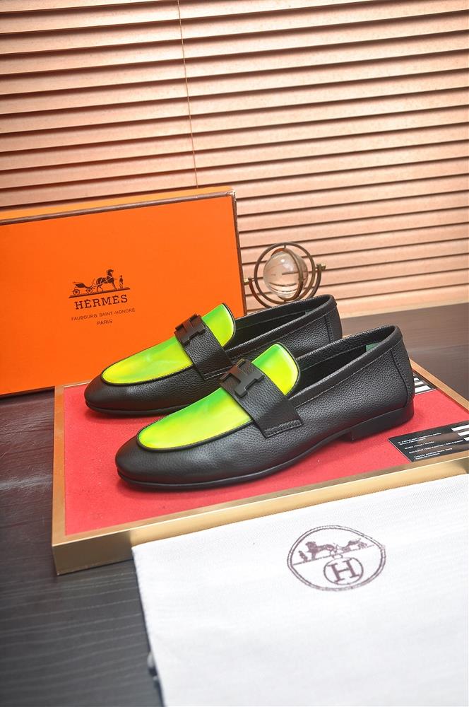 Herm  s HERMES highend Niuli new HERMES toplevel version Classic casual leather shoes are made of imported original cowhide with a comfortable in