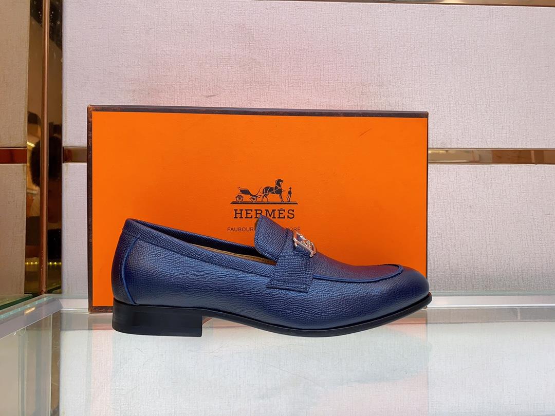 The latest Slipon shoe of Hemes Family Love Horse leather outsoleThe elegant gentleman st