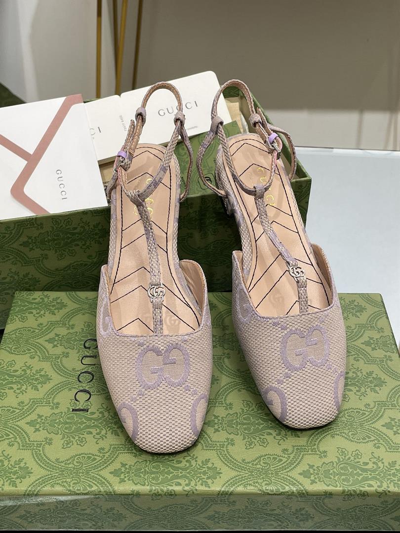 Gucci 2023 SpringSummer New Small Pair G Buckle Ballet Mary Jane Flat Shoes Embroidered and Lined B