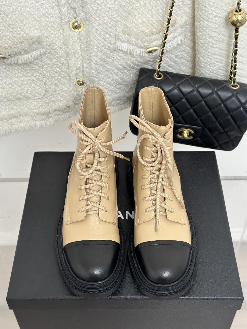 factory price chane xiaoxiang classic double c autumn and winter new product lace up shor