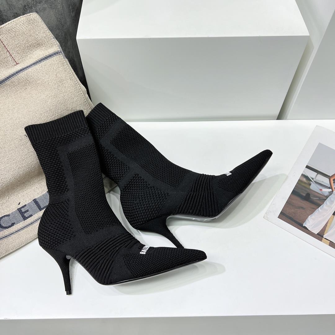 High quality factory produced Balenciag Paris Home 2023 early autumn new high heel elastic