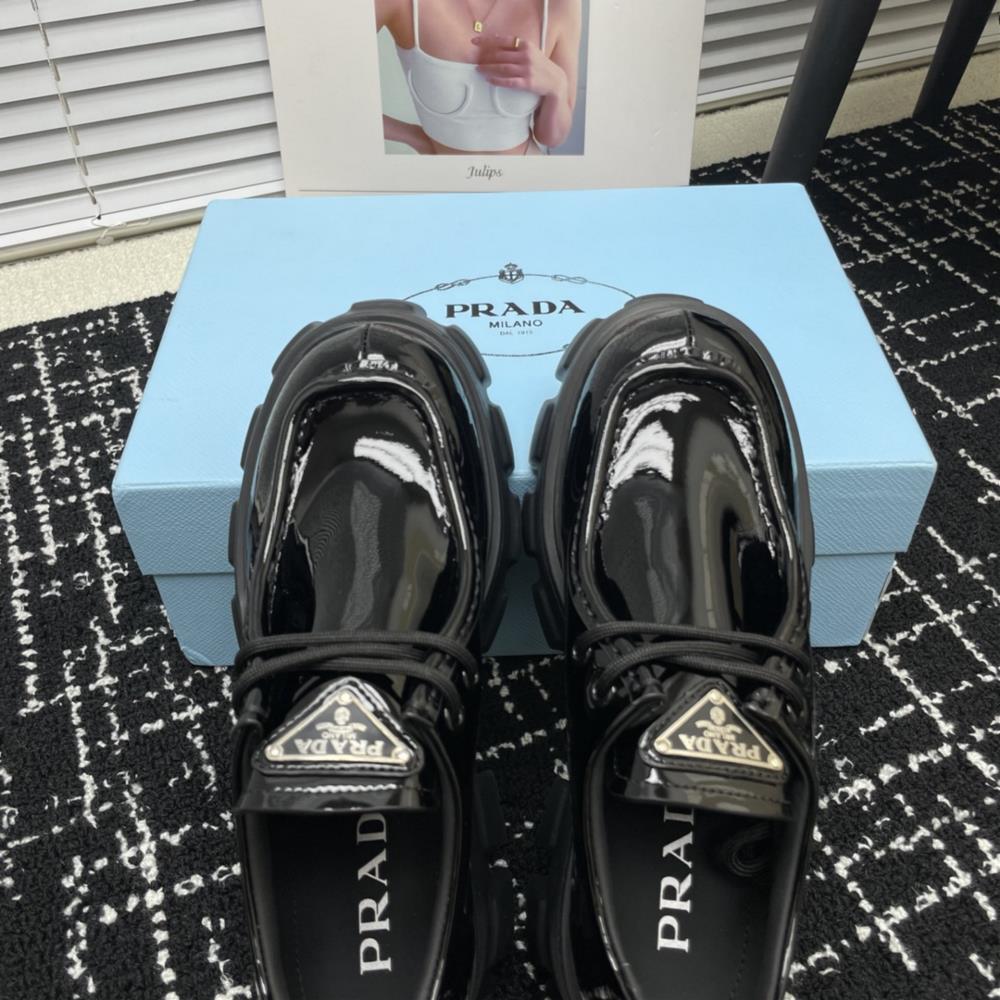 Prada shoes thick sole Lefu shoescrystal clear