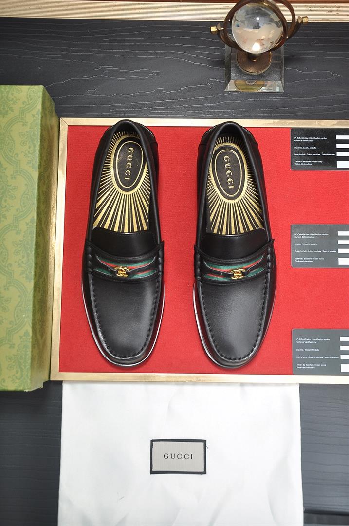 Italys top luxury mens shoe giant GUCCI Gucci leather lining new registration authentic European s