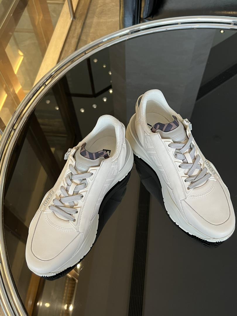 Fendi Flow One Step Sneaker Mens ShoePaired with elastic shoelaces and elastic inserts the wav