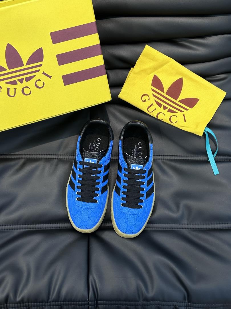 Gucc x adidas 23fw new arrival G Adidas co branded couple casual board shoes with adidas classic th