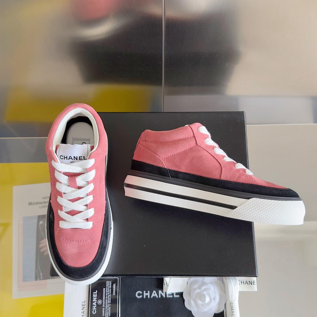 Top version Chanel Chanel 23B Panda Color Sneaker Xiaoxiang Casual Sports Shoes Thick Sole