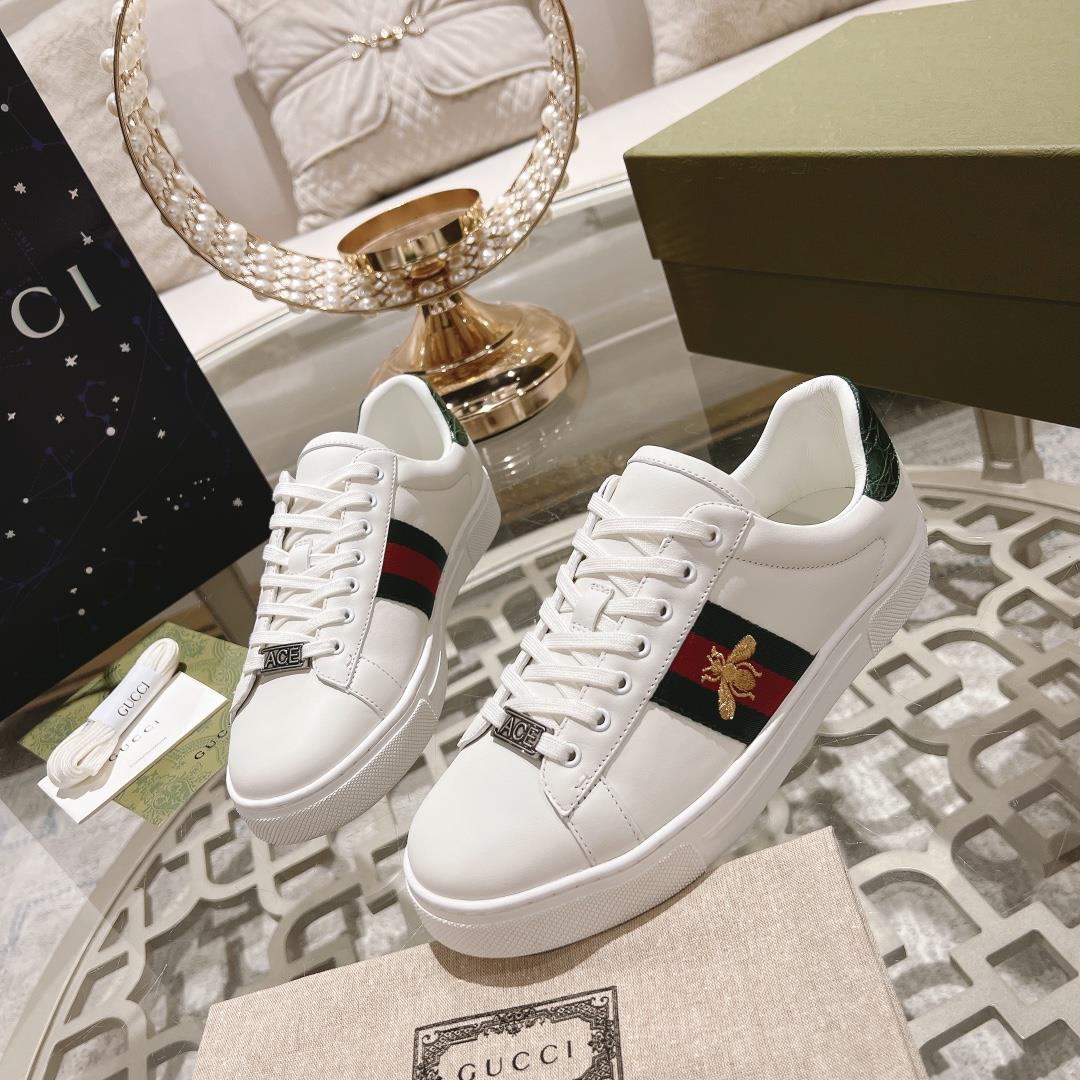 gucci Guccis latest Ace series Pro edition small white shoesThe original purchase and dev