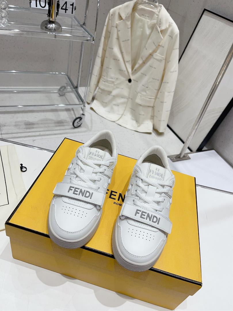 Couple Fendi 2023 New Board Shoes Casual Sports Shoes FD Match Classic Upgraded Leather Velcro