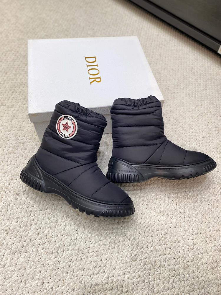 Dior Frost Ankle boots incorporate a high binding style showcasing a new skiing look Th