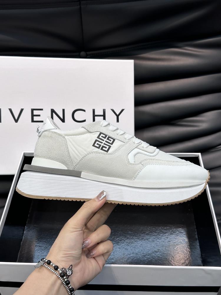 The givenchy brand new GIV 1 mens thick sole elevated casual sports shoe features a high