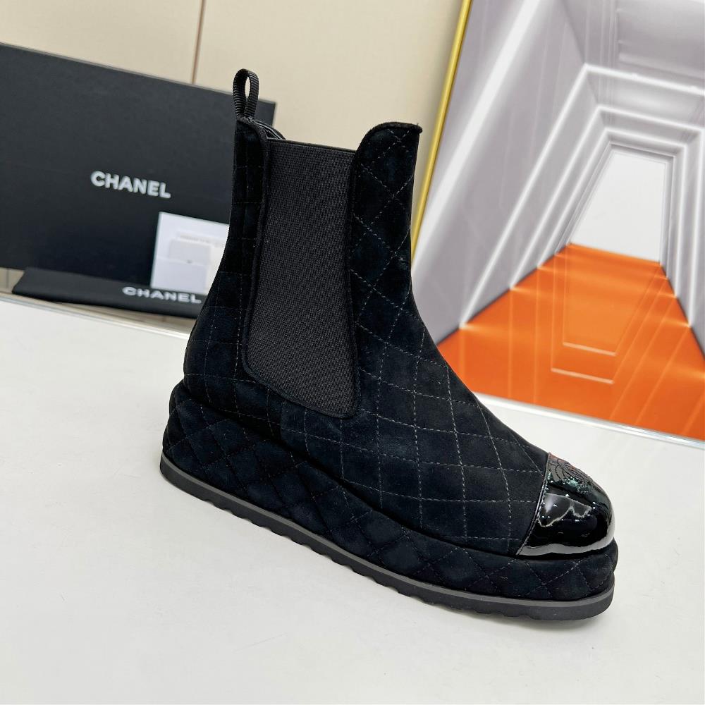 Factory price CHANEL Chanel 23ss Autumn and Winter New Original 11 Retro Short Boots feat