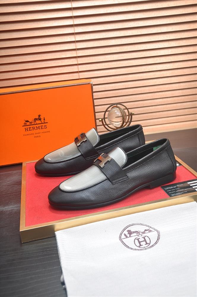 Hermes HERMES highend Niuli new HERMES toplevel version Classic casual leather shoes are made of imported original cowhide with a comfortable inne