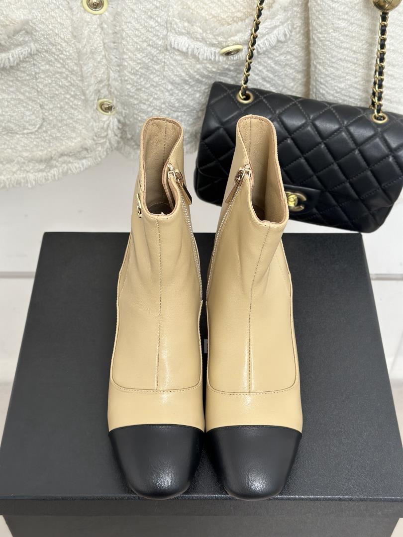 factory price chane xiaoxiang classic double c autumn and winter new product thick heel bo