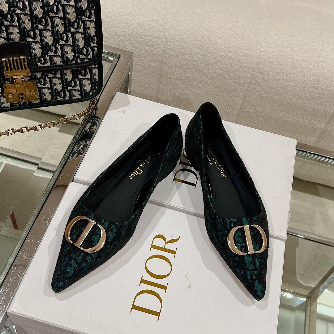 Dior new array Dior Early Spring New Pointed Flat ShoesThe small pointed end paired with a CD 