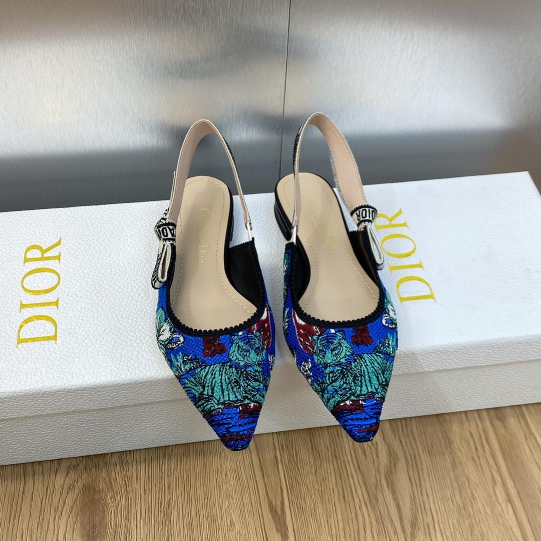 JADIOR Ribbon Back Air Sandals Dior SpringSummer Latest Color Quake Oblique Jacquard Embroidery Le