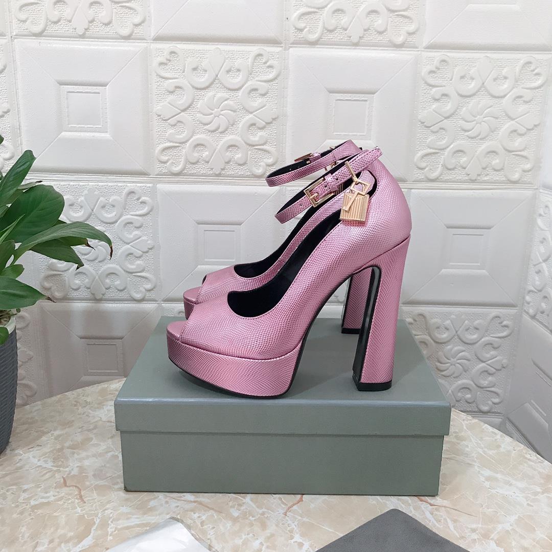 Top quality TOM FORD version new official website synchronous TF lock Peeptoe shoe in 9 colors