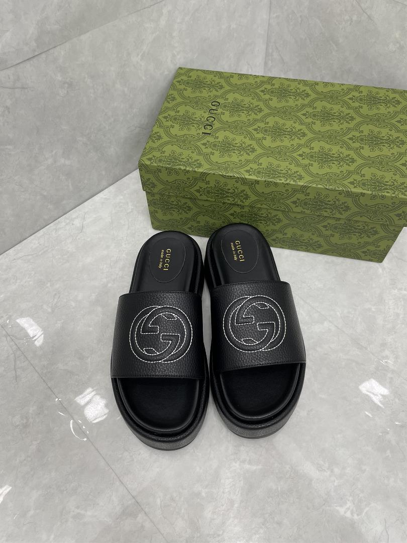 GUCCI Official Website New Womens Thick Sole Slippers Sandals SpringSummer NewThe GG logo was firs