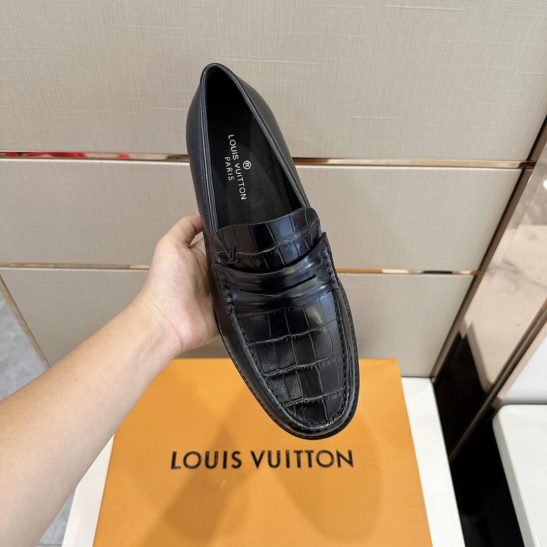 lv Family Major Handmade Lefon Shoes Leather Outsole in 2023 Fusion Lacquered Calf Leather