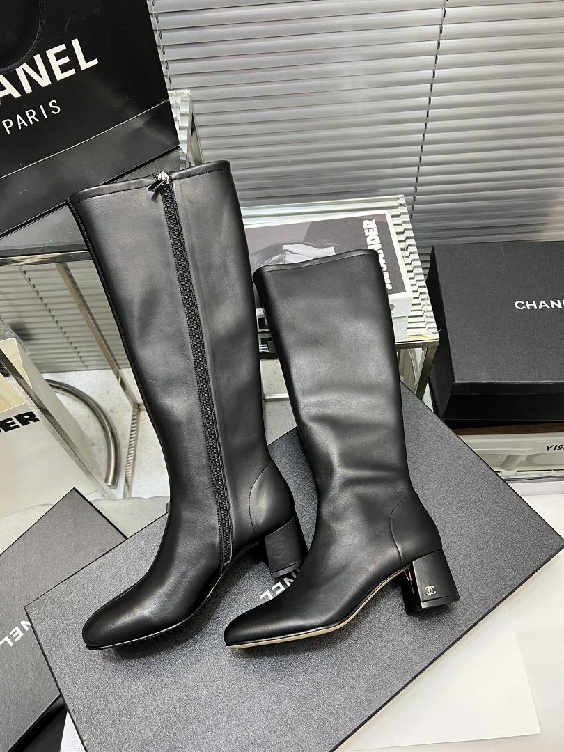 Factory  long boots CHANEl Autumn and Winter Classic Elastic Boot Top EditionImported shee