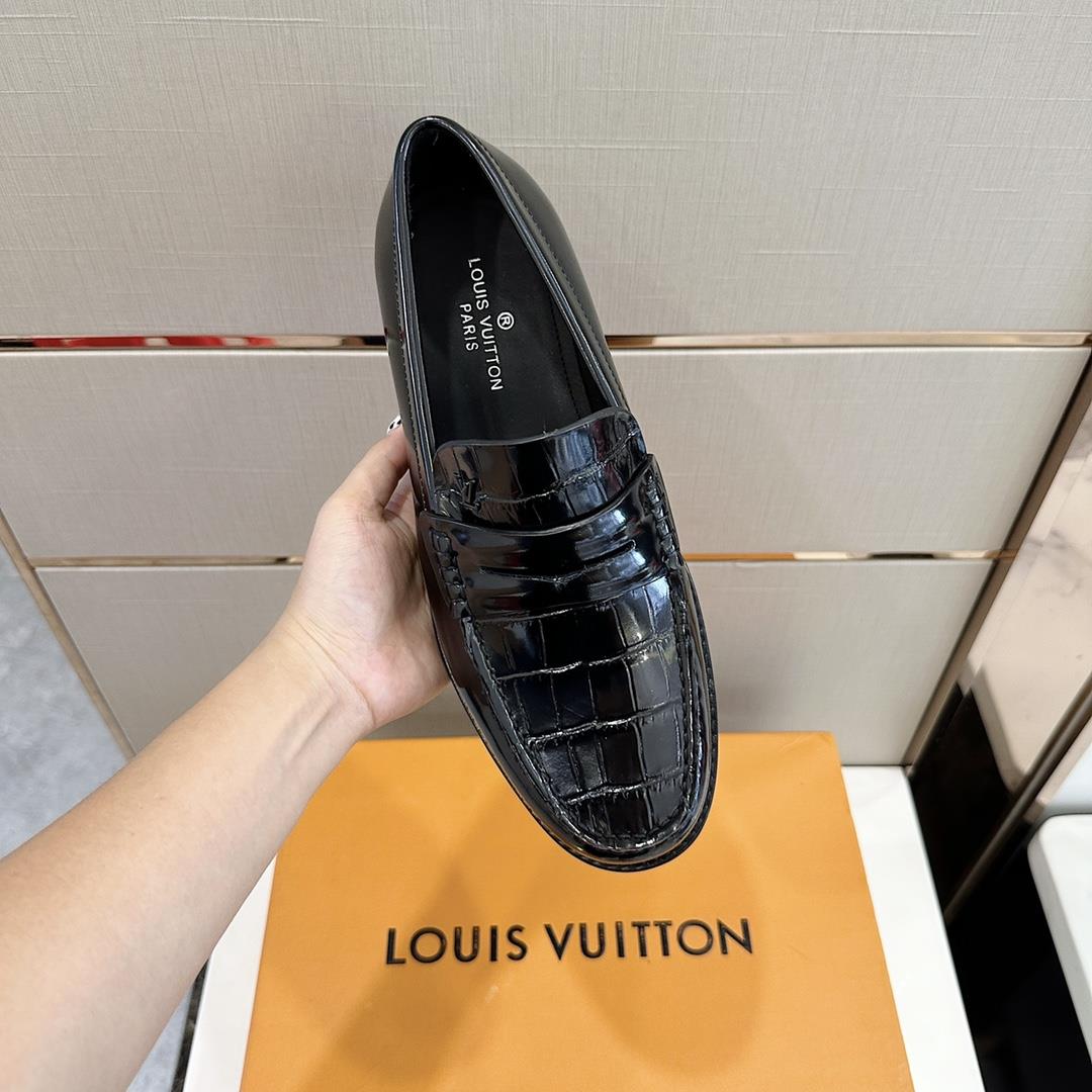 lv Family Major Handmade Lefon Shoes Leather Outsole in 2023 Fusion Lacquered Calf Leather