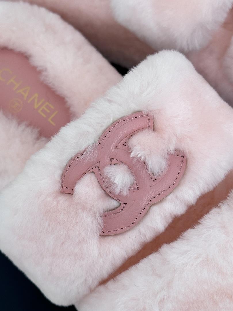 factory price chanel classic four season double c humy slipper this hair is really cute a