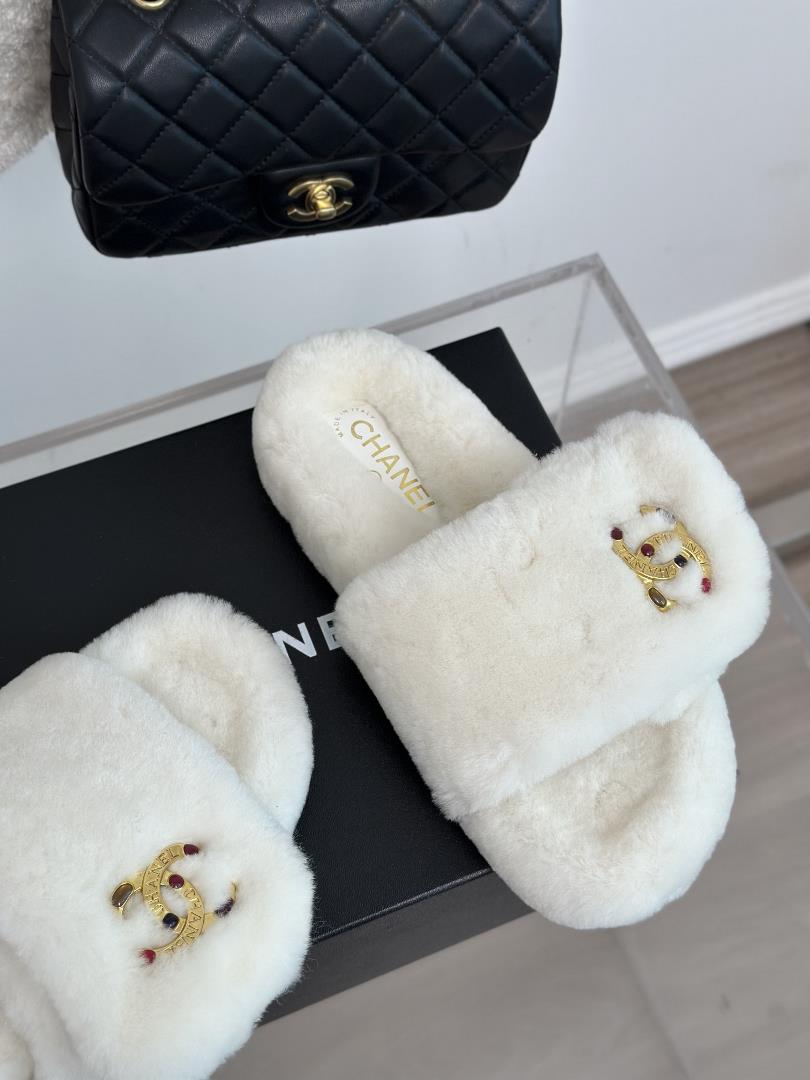 factory price chane xiaoxiang classic double c mermament mao mao slipper mandarin autumn a