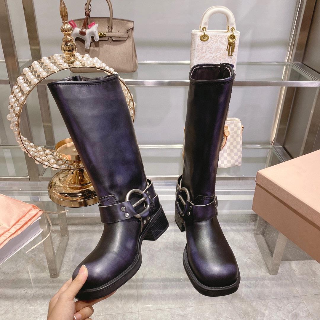 miumiu AutumnWinter New Product Limited Edition High Barrel Boots MIU Series Global Limit