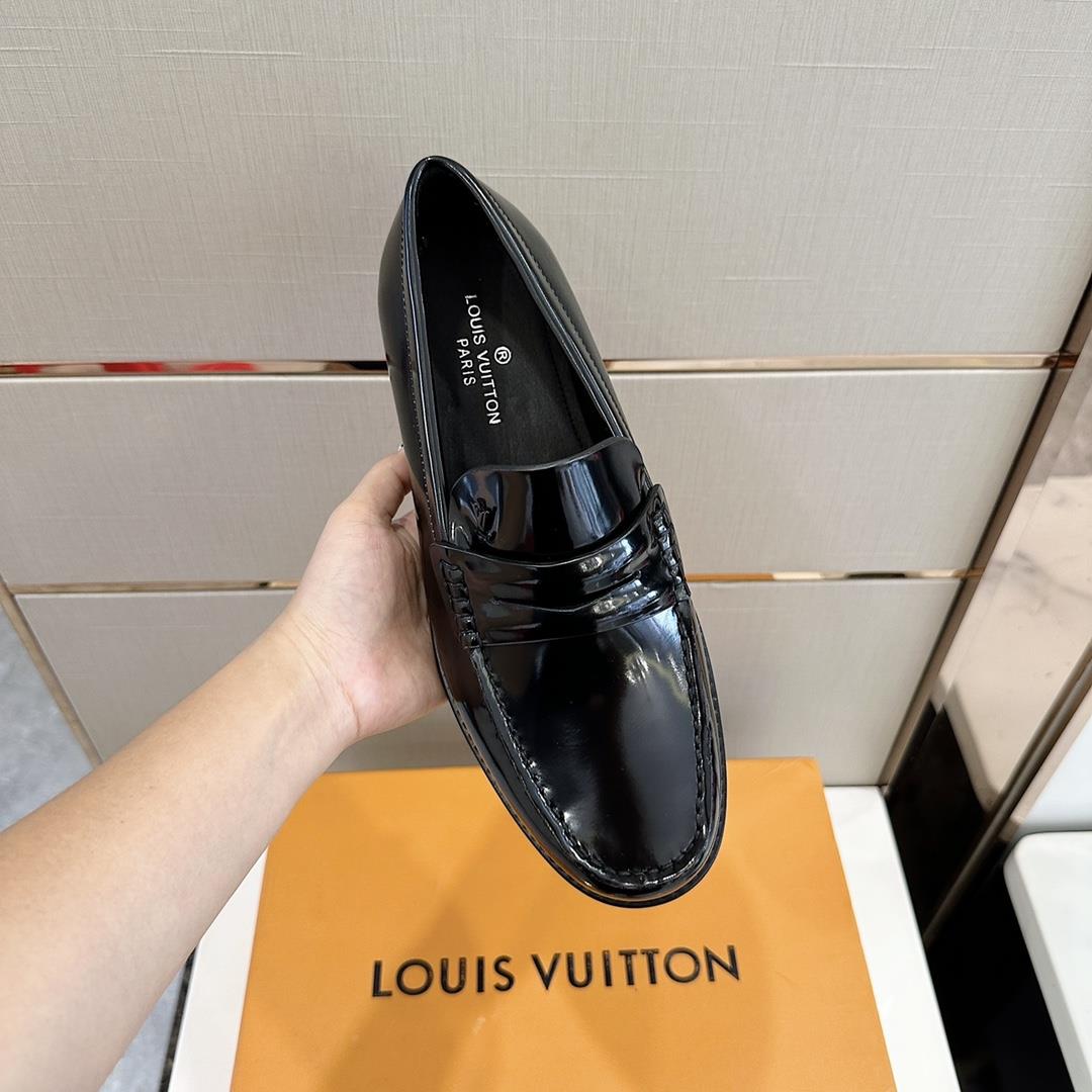 lv Family Major Handmade Lefon Shoes Leather Outsole in 2023 Fusion Lacquered Calf Leather