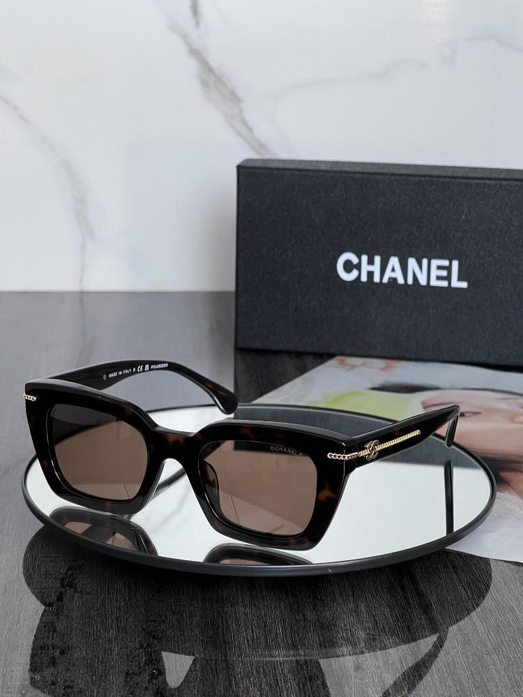 Original High Quality High definition original polarized nylon lenses Polarized Double C Womens Sunglasses CH5509 Size 5122 TagId 6499546TagName