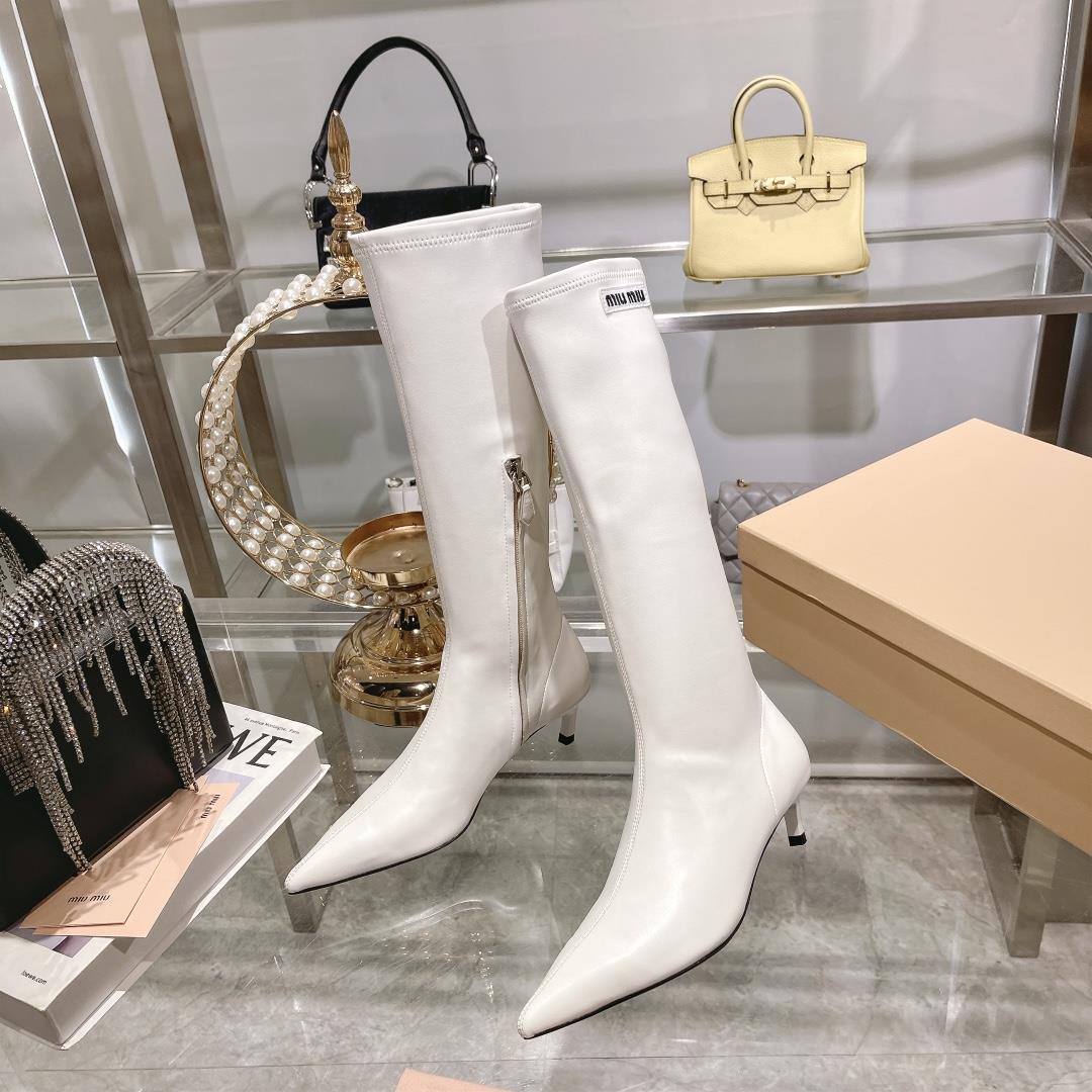 Long boots for appearance Miu Miu runway style new spring boots for autumn and winter 20