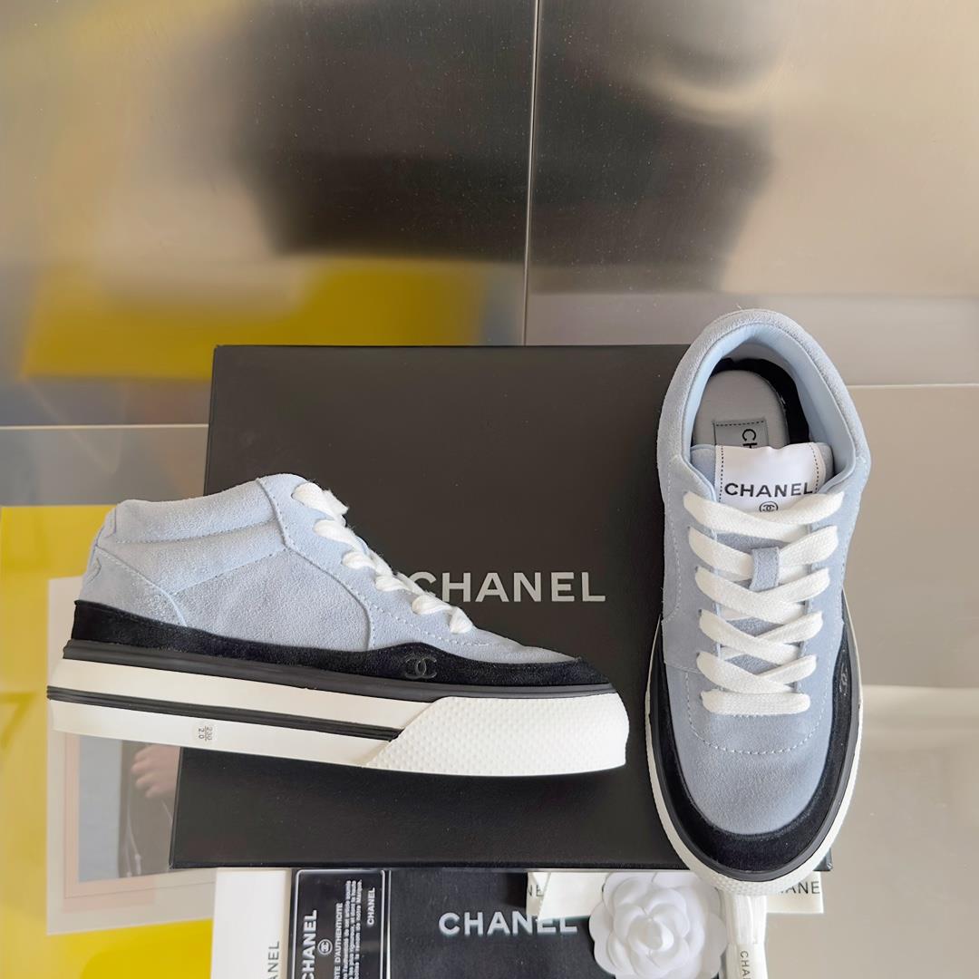 Top version Chanel Chanel 23B Panda Color Sneaker Xiaoxiang Casual Sports Shoes Thick Sole