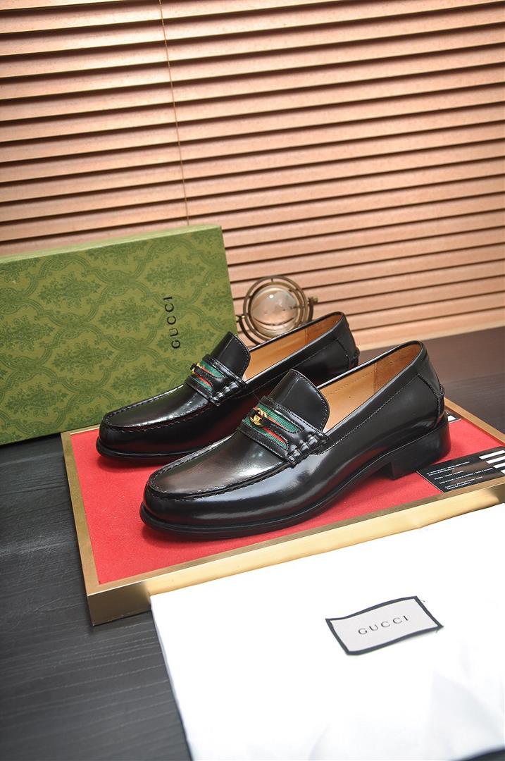 Italys top luxury mens shoe giant GUCCI Gucci leather lining new registration authentic